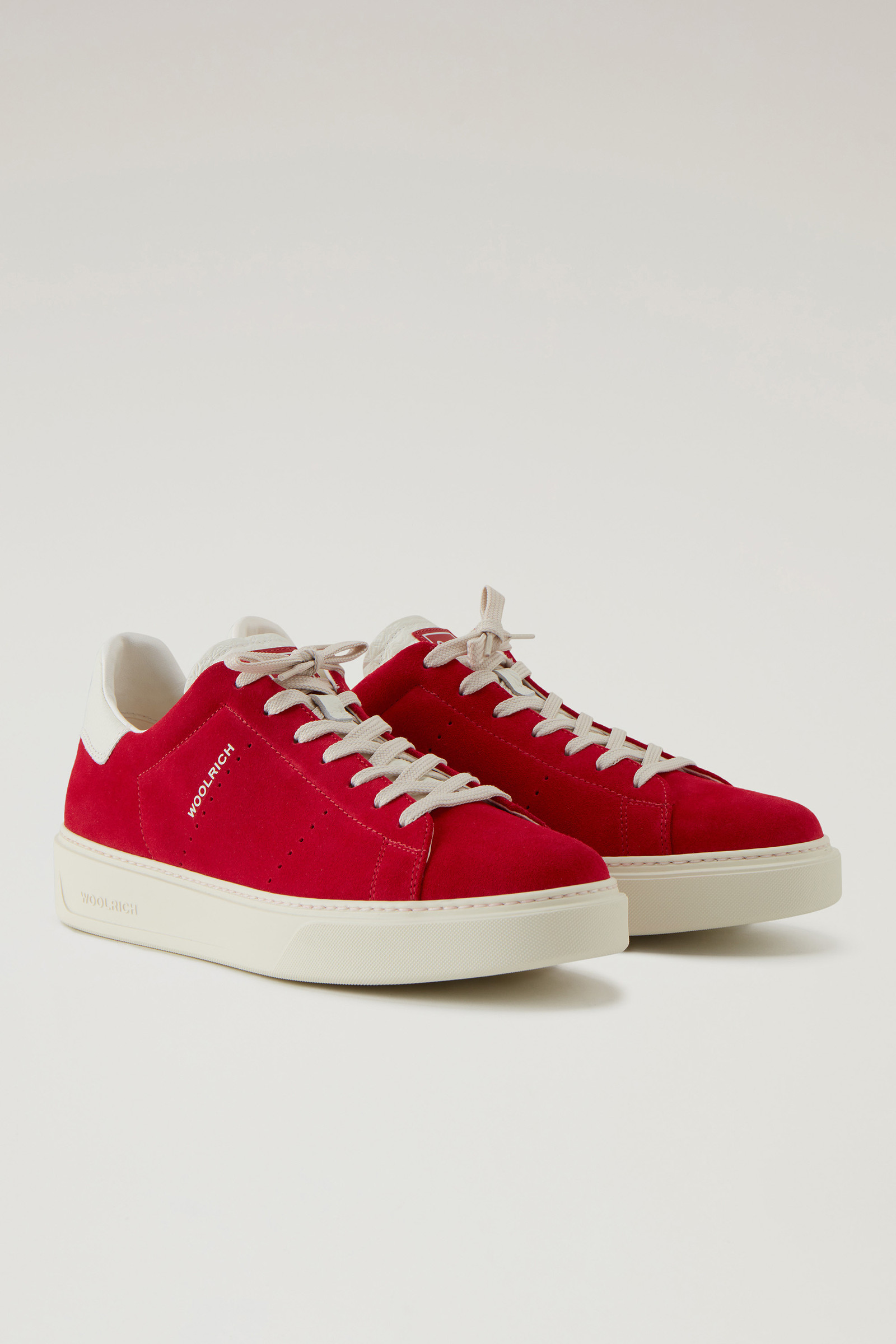 Sneakers Classic Court in pelle scamosciata con dettagli a contrasto rosso photo 2 | Woolrich