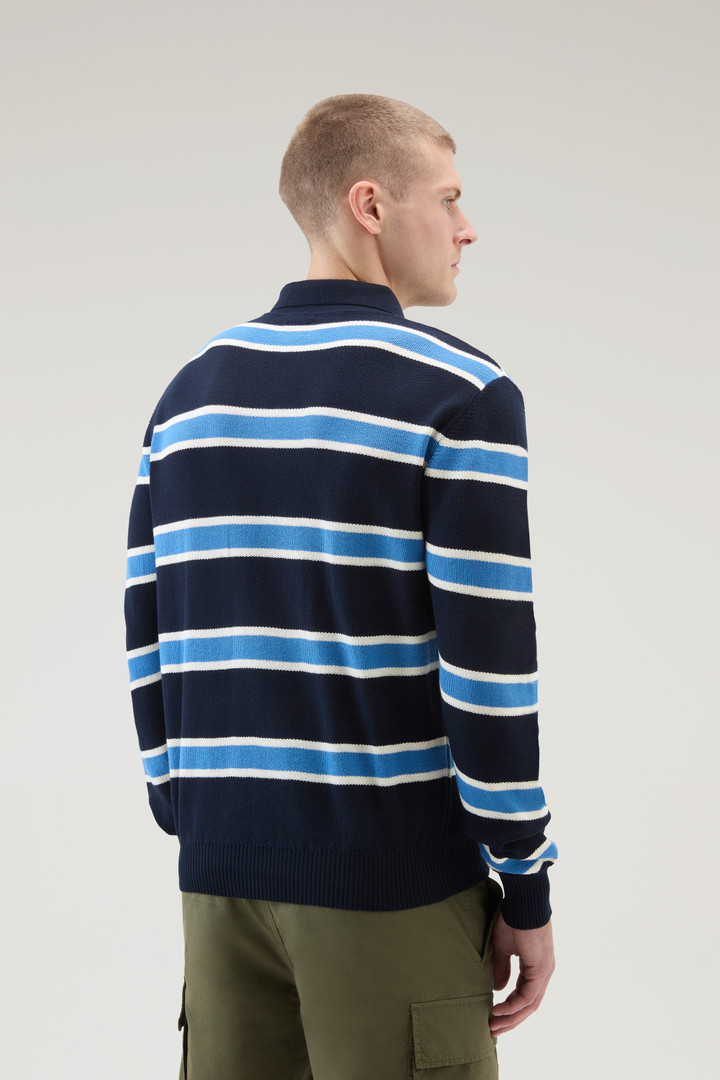 Long-Sleeved Knit Polo Blue photo 3 | Woolrich