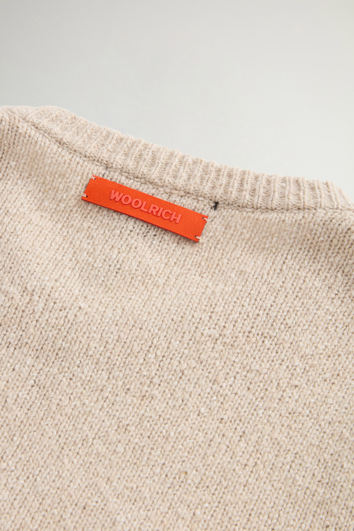 Pullover mit Rundhalsausschnitt aus Wollmischung mit Jacquardmuster by Todd Snyder Beige photo 9 | Woolrich
