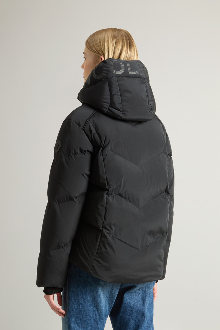 Short Alsea Down Jacket in Stretch Nylon with Detachable Hood Black photo 3 | Woolrich