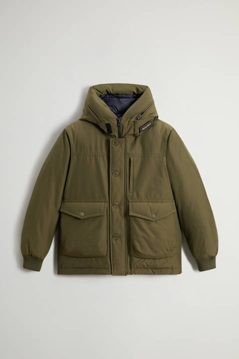 Ramar Cloth Bomber Jacket with Hood Green photo 2 | Woolrich