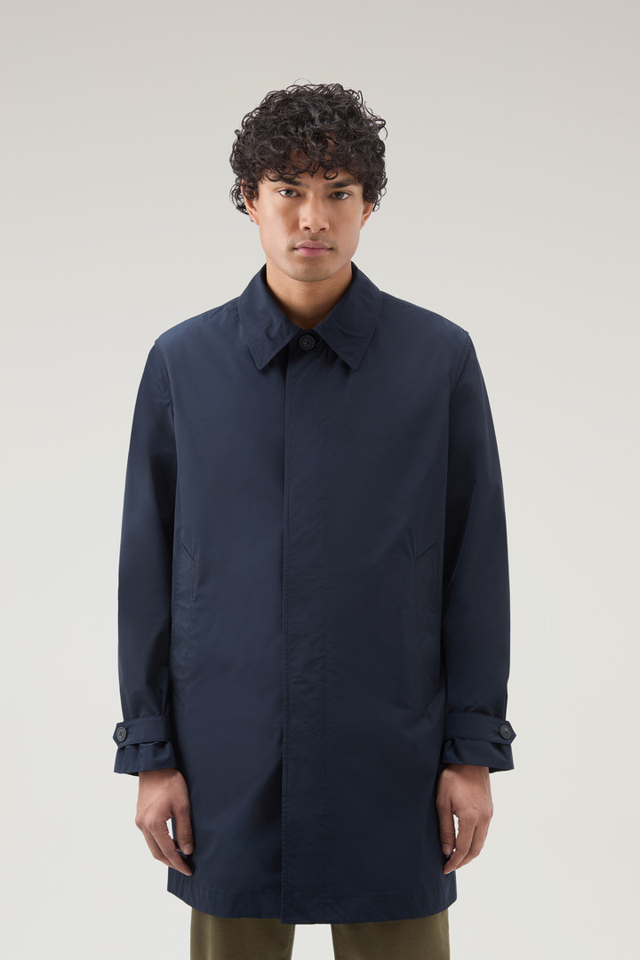 Woolrich Men New City Coat in Urban Touch Blue Size S