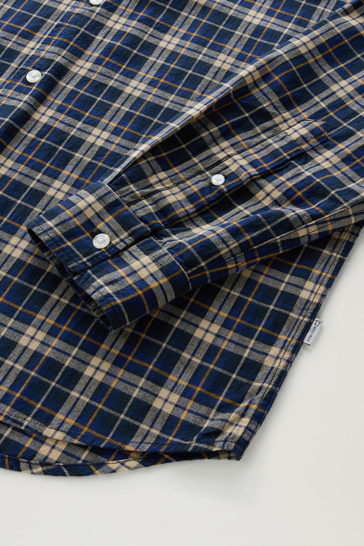 Checked Madras Shirt in Pure Cotton Blue photo 7 | Woolrich