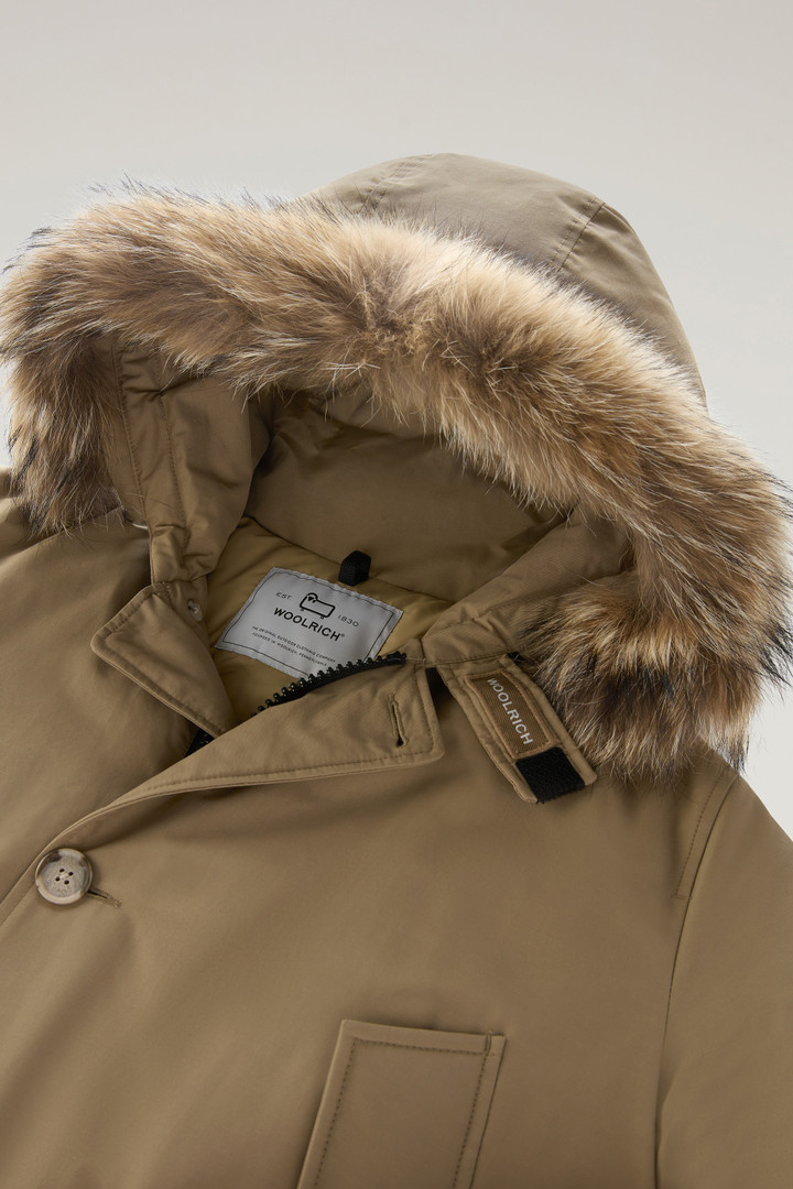 Arctic Parka in Ramar Cloth with Detachable Fur Trim Beige photo 2 | Woolrich