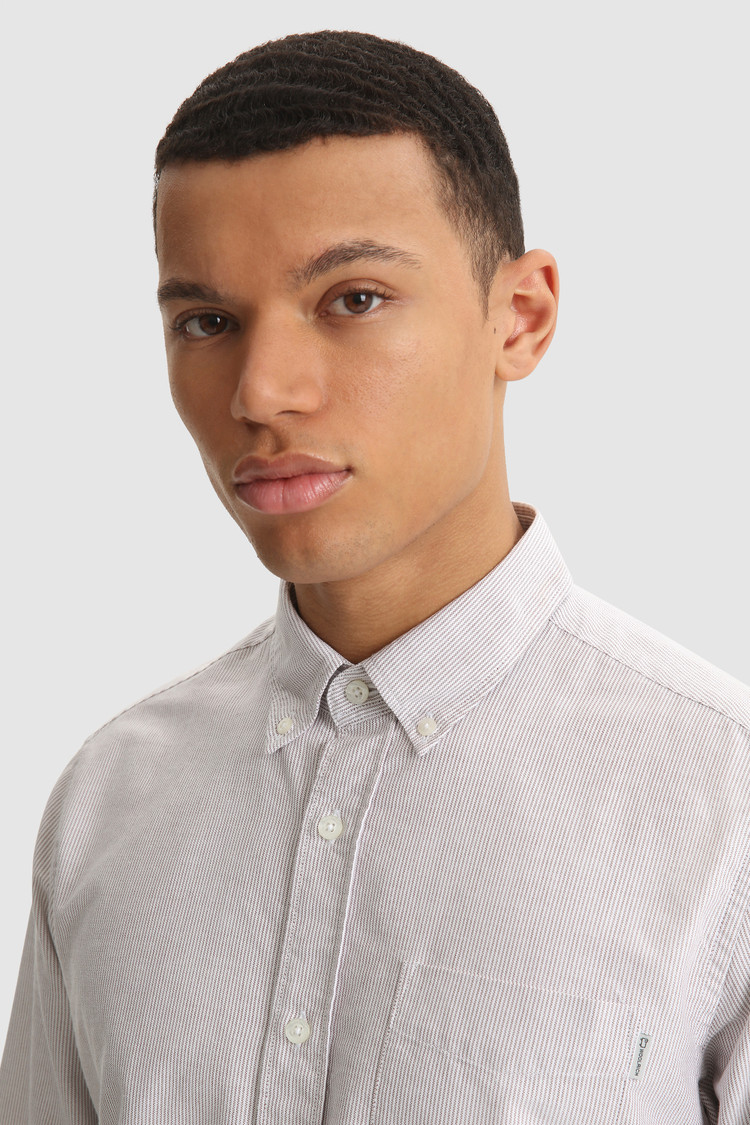 Camisa Oxford de algodón grueso