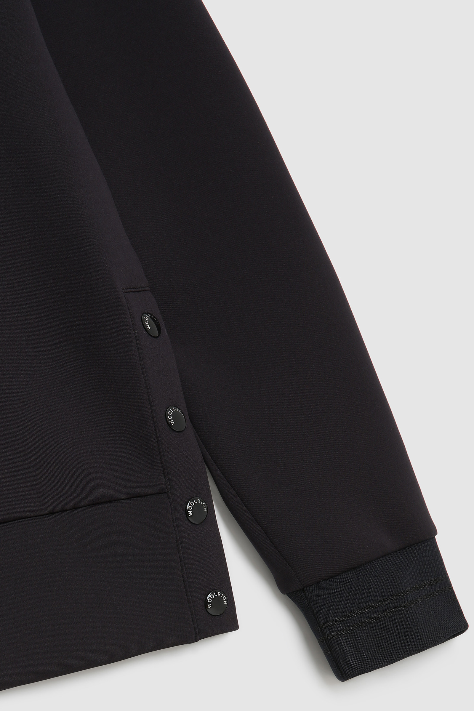 Stretch Sweatshirt with Side Opening Black photo 8 | Woolrich
