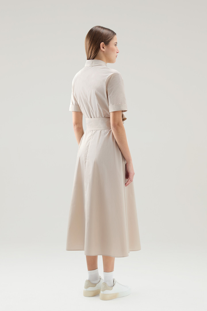 Shirtkleid aus reiner Baumwollpopeline Beige photo 3 | Woolrich