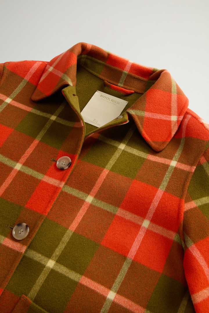 Jacket in Pure Virgin Wool with Checked Pattern Orange photo 6 | Woolrich