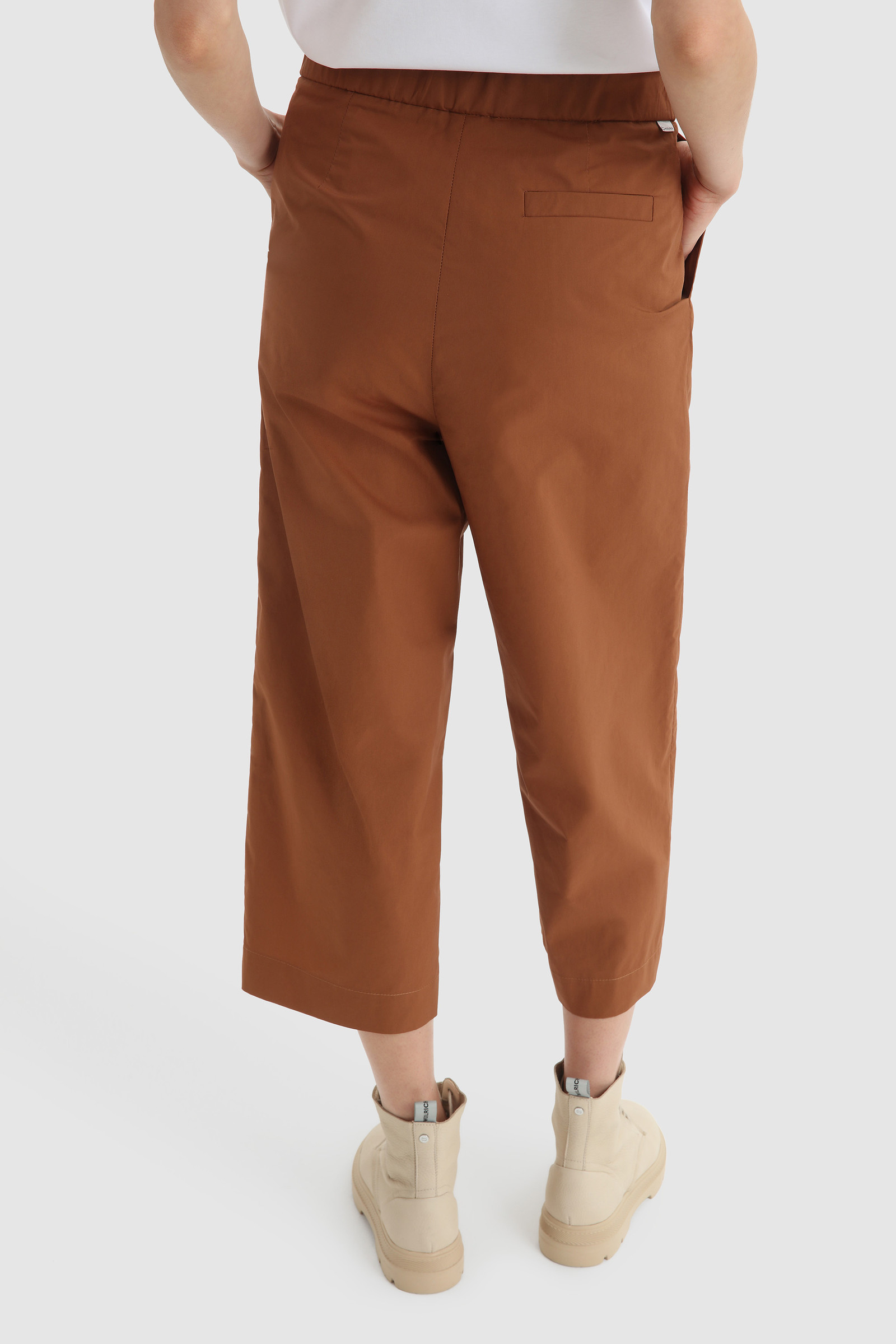 Cotton Poplin Pant Brown photo 3 | Woolrich