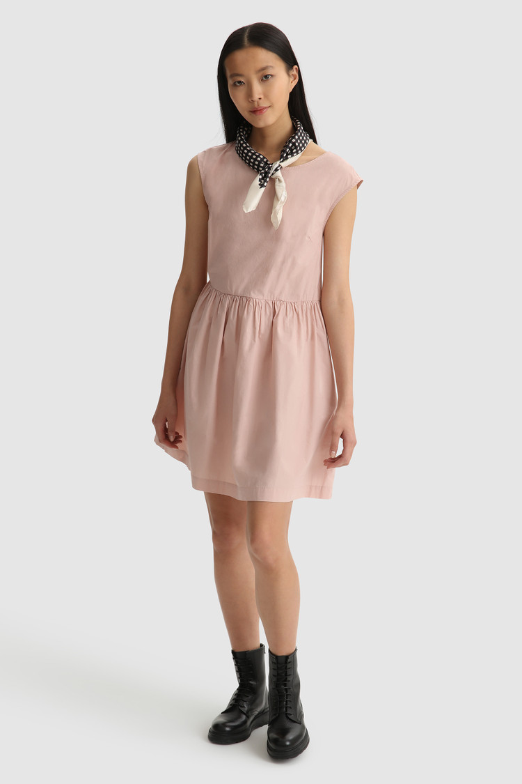 Robe en popeline à mancherons