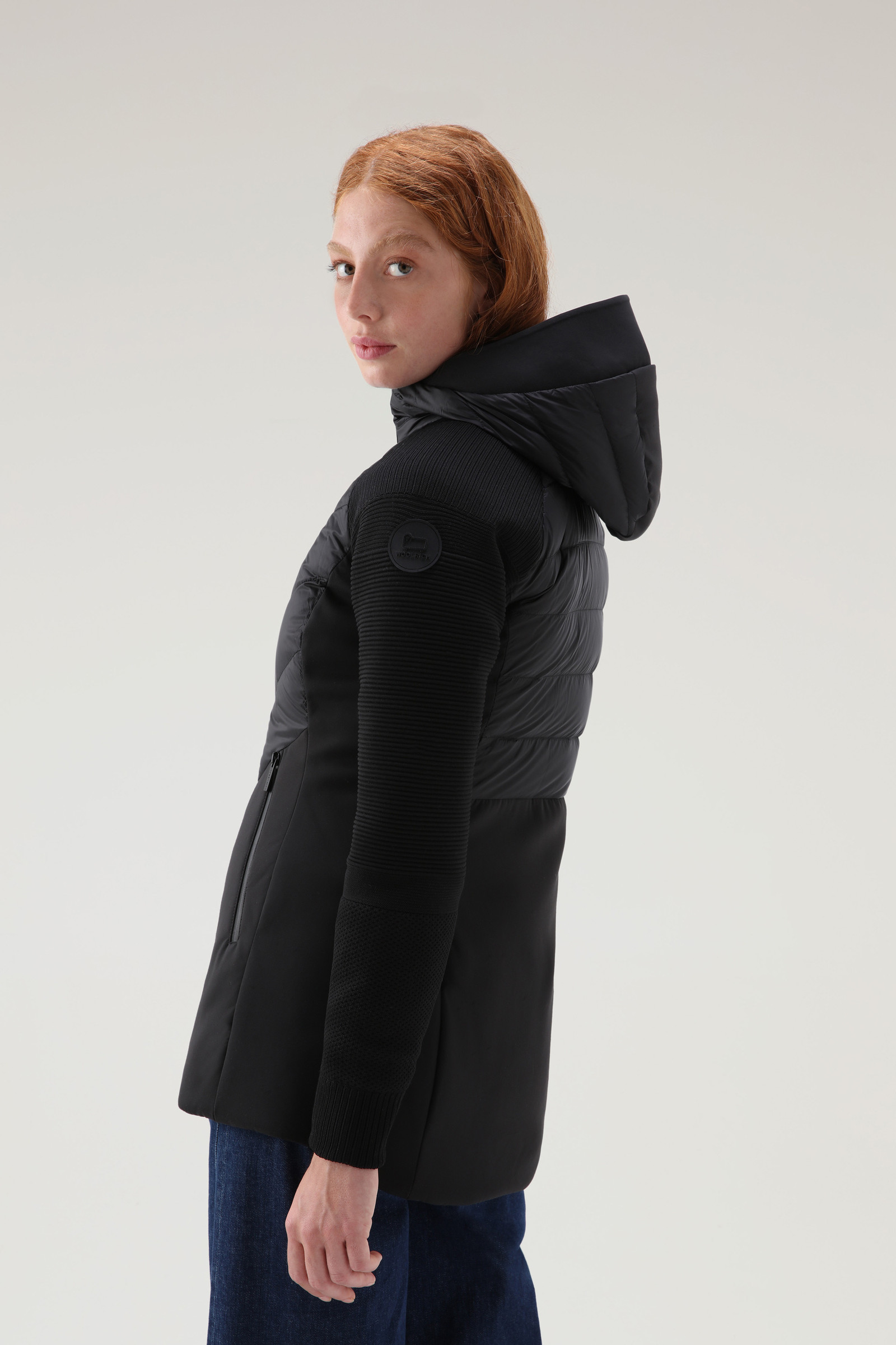 Veste Suffolk en microfibre stretch et softshell noir photo 3 | Woolrich