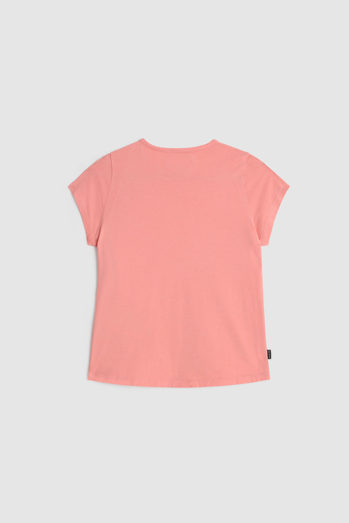 T-shirt avec logo imprimé pour fille rose photo 2 | Woolrich
