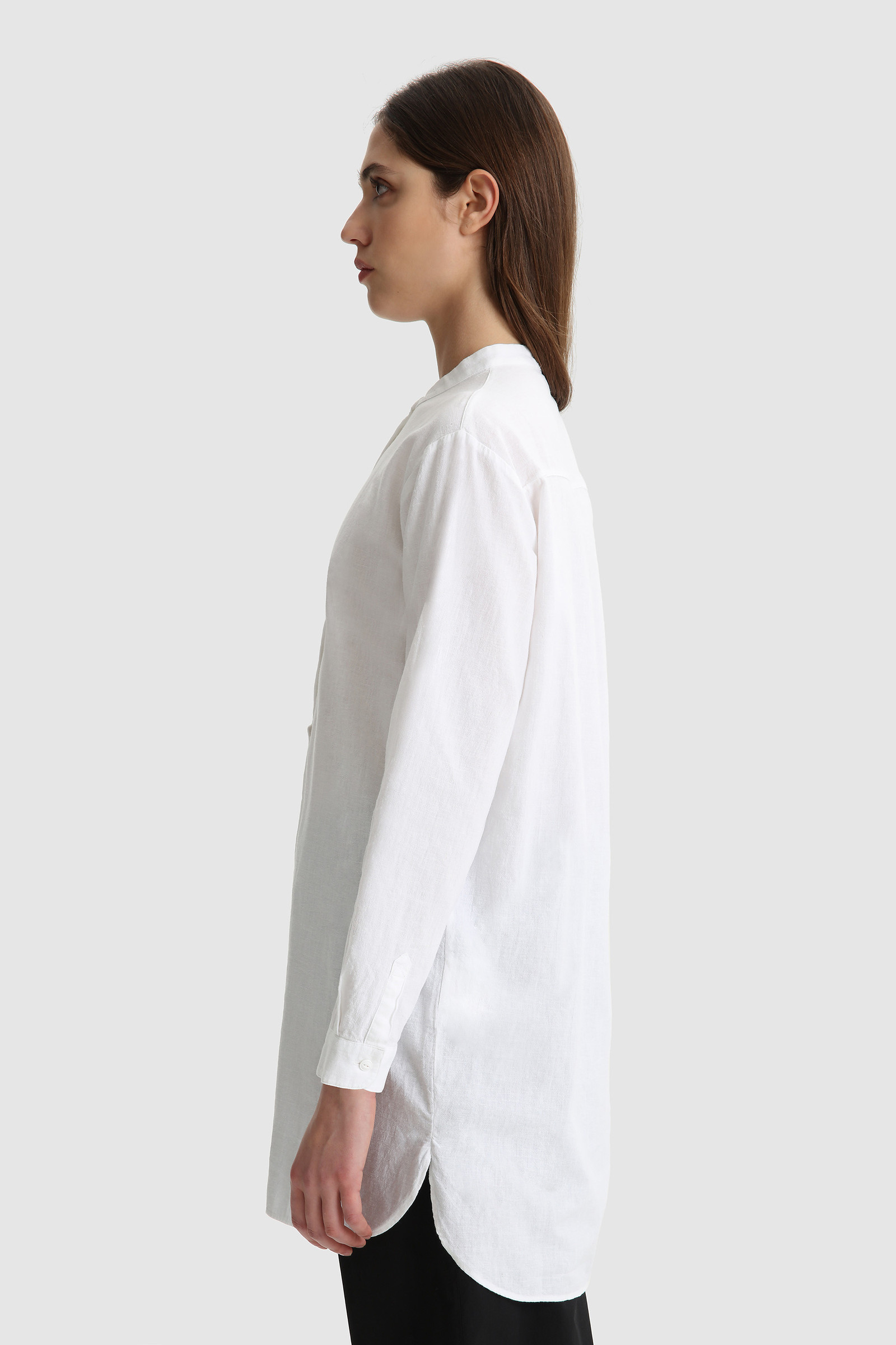 Cotton linen long shirt