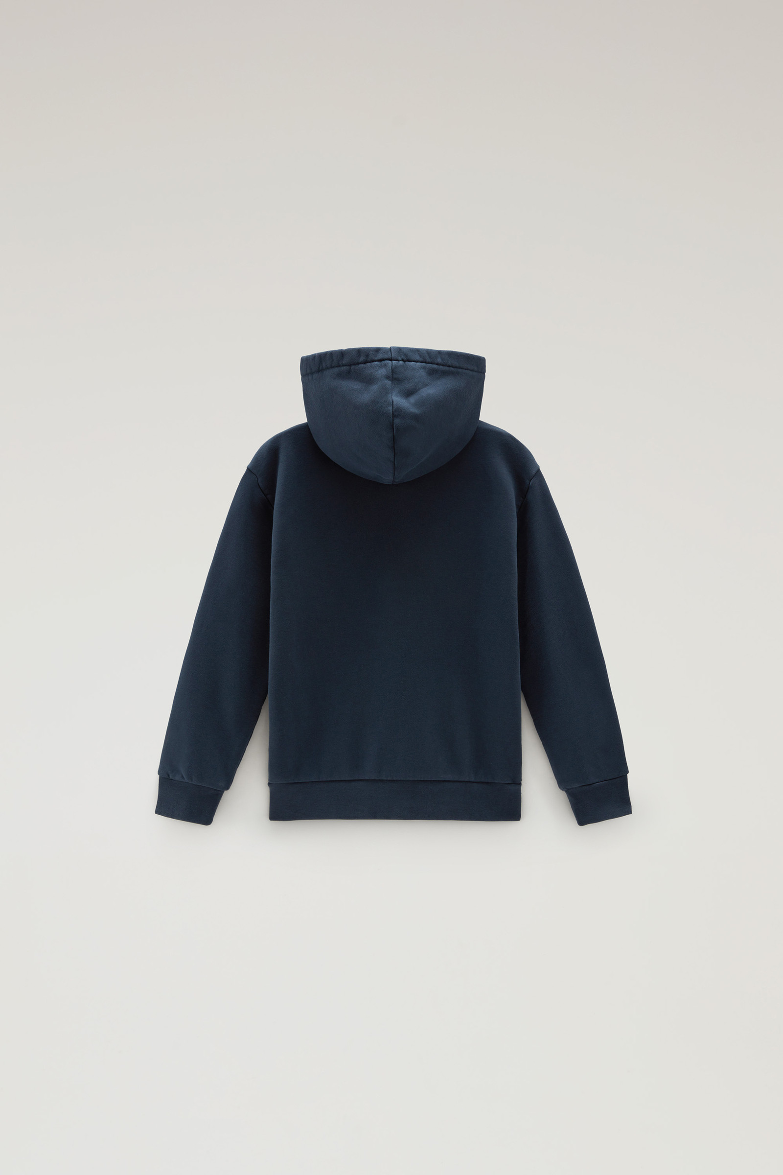 Sweat-shirt à capuche Varsity pour garçon en pur coton bleu photo 2 | Woolrich