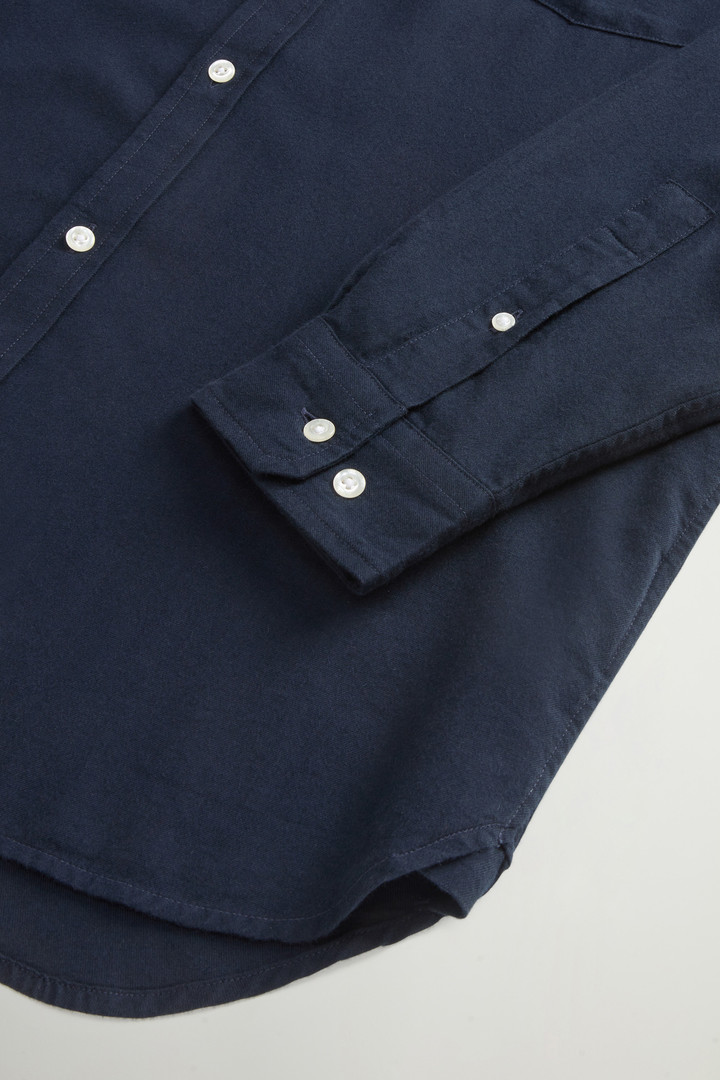 Pure Madras Cotton Flannel Checked Shirt Blue photo 3 | Woolrich