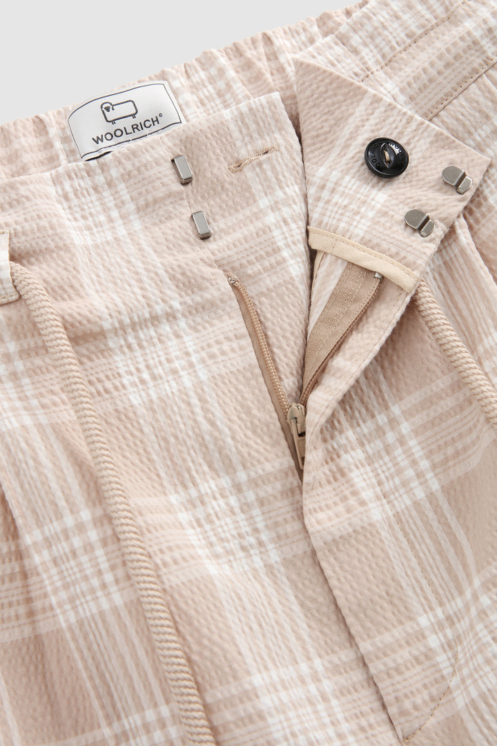 Pantalones cortos de algodón Seersucker beige photo 6 | Woolrich