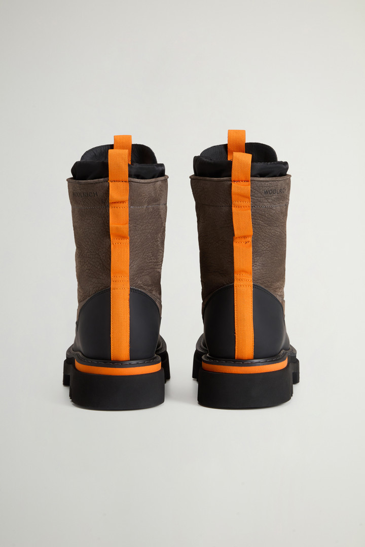 City Hiking Ankle Boots in Tumbled Leather by Todd Snyder Black photo 3 | Woolrich