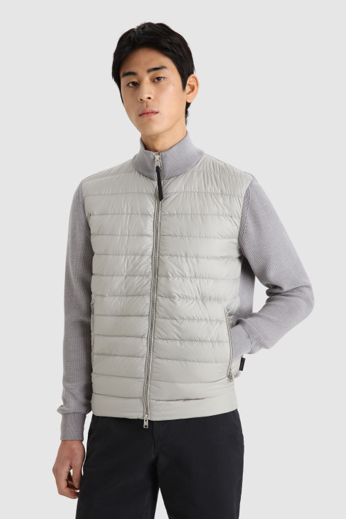 Veste Sundance matelassée avec manches en laine mérinos grey | Woolrich