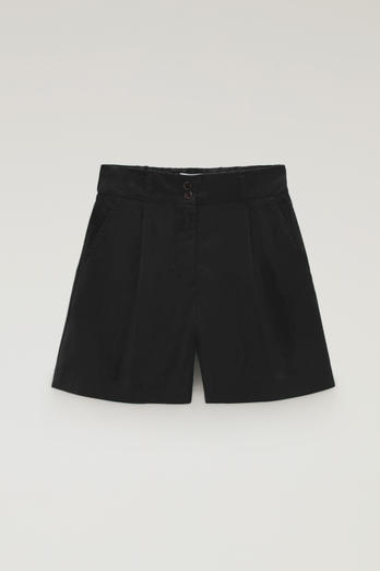 Pure Cotton Poplin Shorts Black | Woolrich