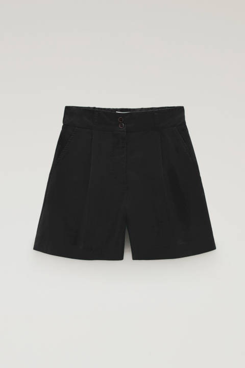 Pure Cotton Poplin Shorts Black photo 2 | Woolrich