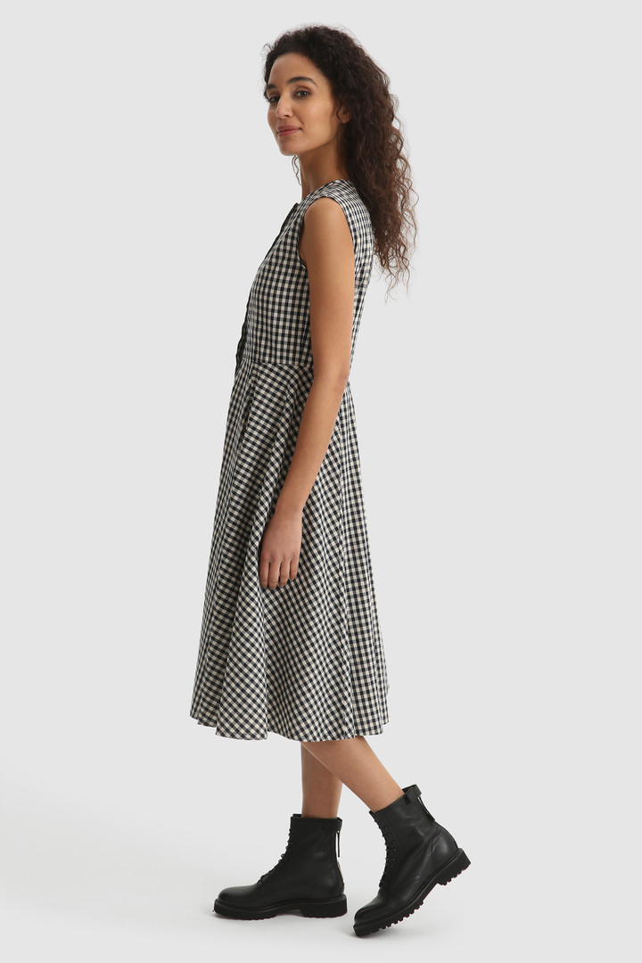 Patterned cotton long dress