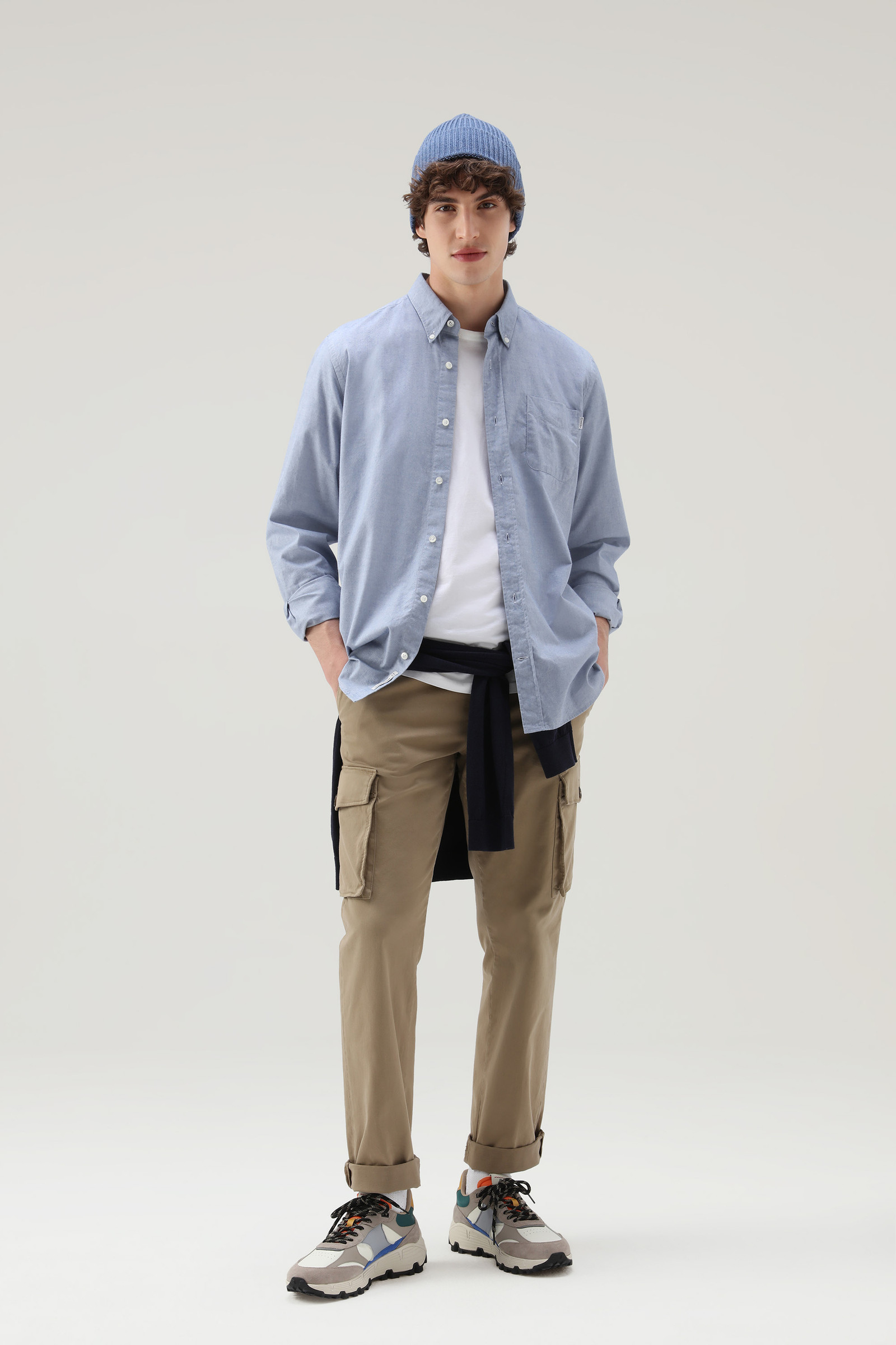 Camicia Oxford classica blu photo 2 | Woolrich