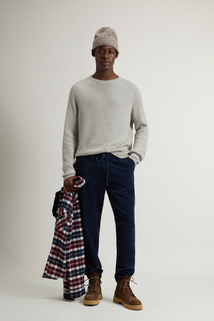 Wool-Blend Crewneck Sweater Gray photo 2 | Woolrich