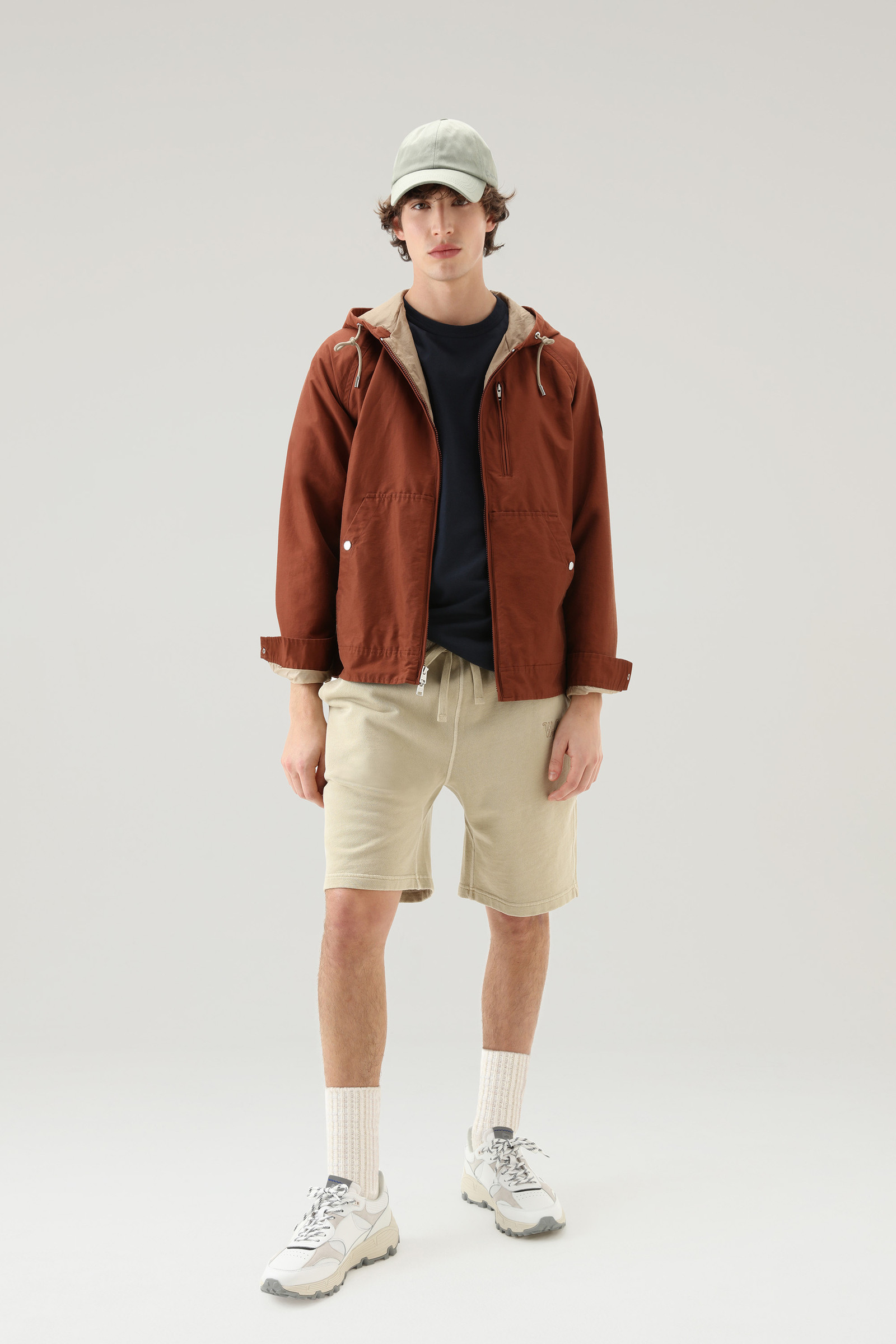 Lakeside T-shirt aus reinem Baumwolljersey mit Aufdruck auf der Rückseite blau photo 2 | Woolrich
