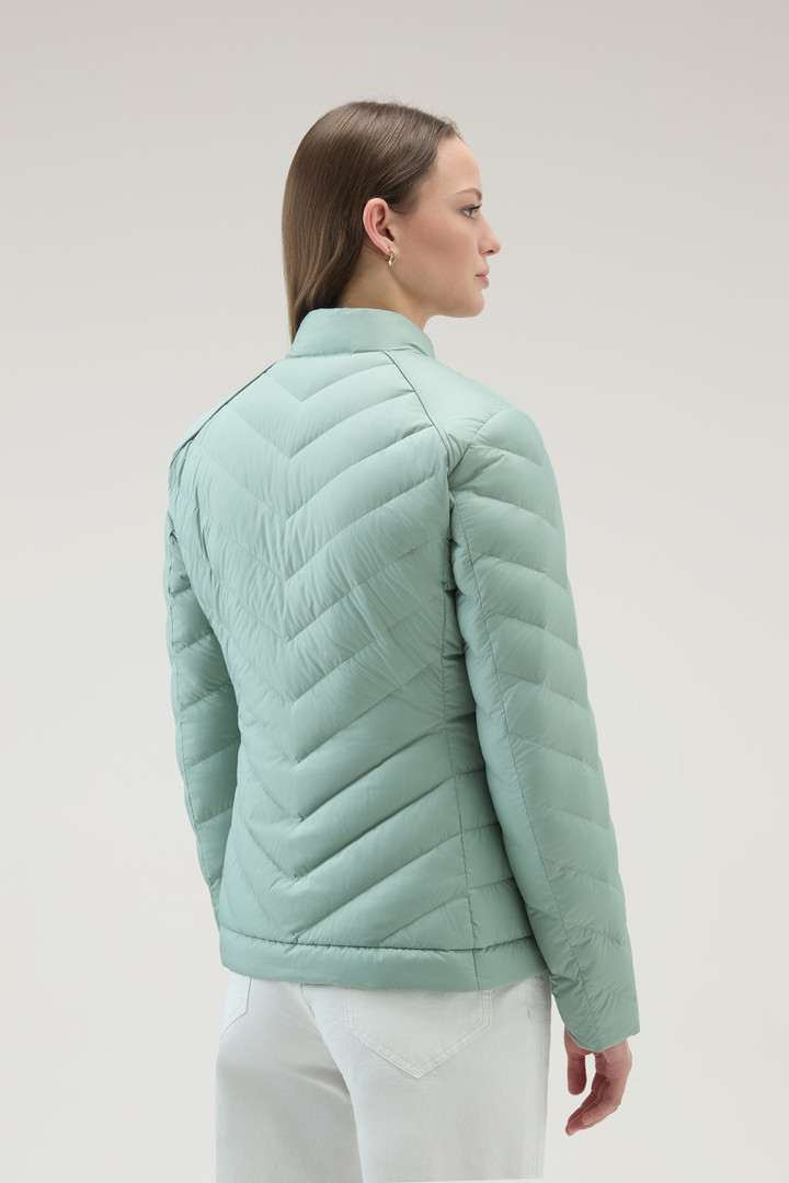 Short Padded Jacket with Chevron Quilting Green photo 3 | Woolrich