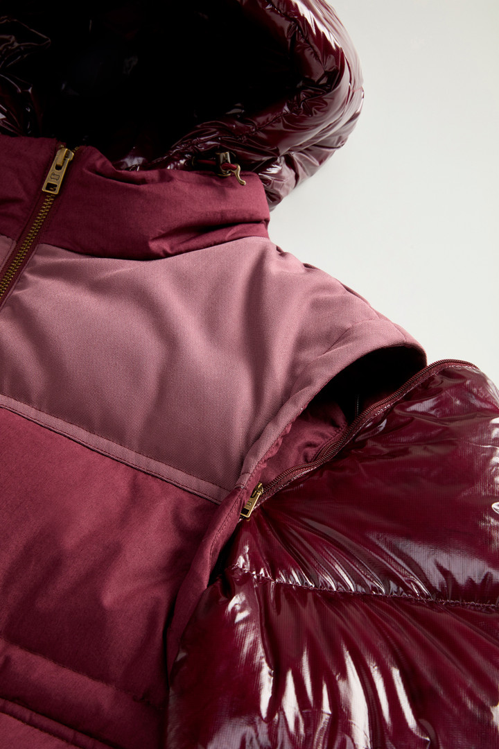 Hybrid Down Jacket with Removable Sleeves and Hood Red photo 3 | Woolrich