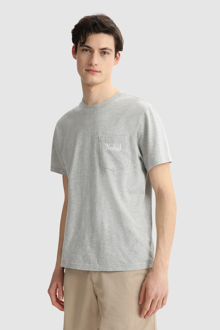 Embossed logo pocket tee