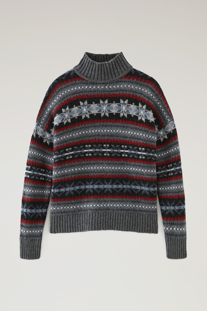 Fair Isle Turtleneck Sweater Gray photo 1 | Woolrich