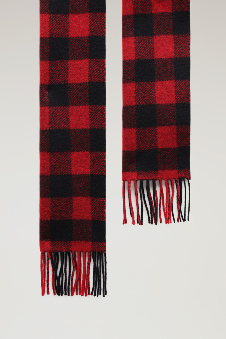 Wool Blend Check Scarf Red photo 2 | Woolrich