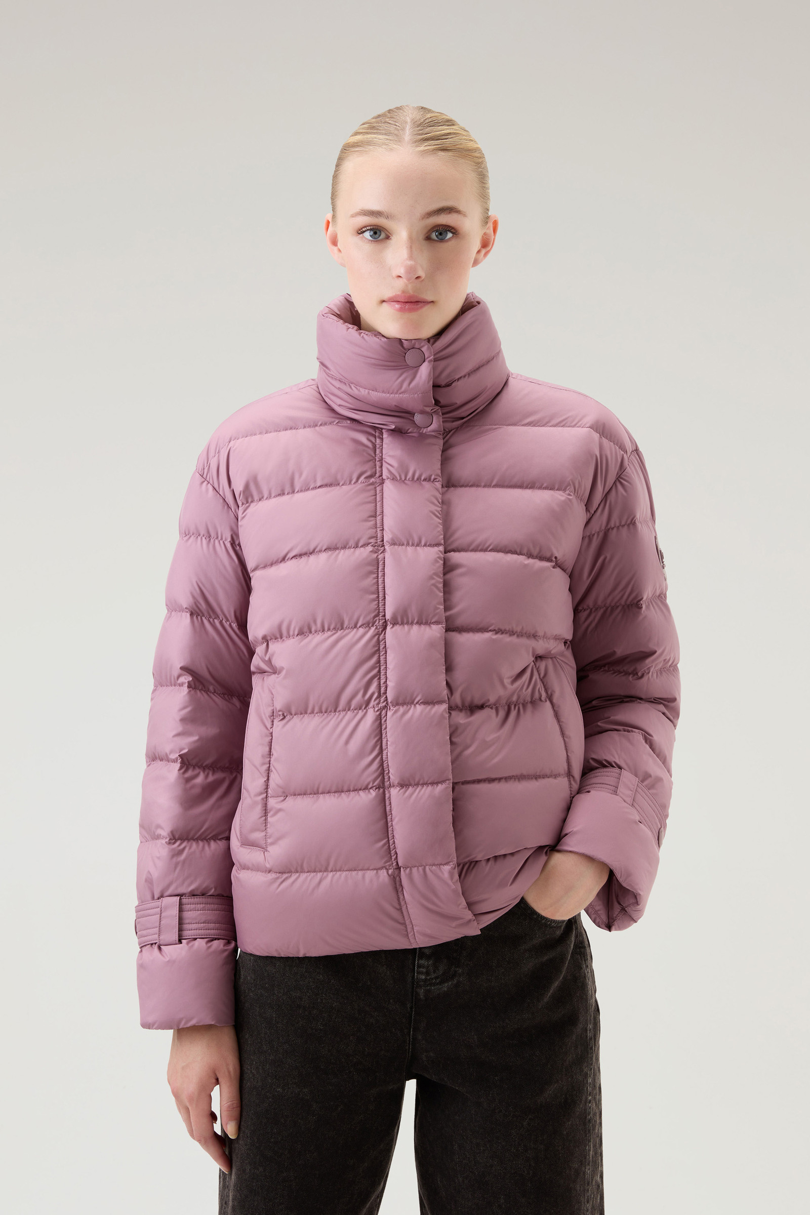Women's Ellis Microfiber Down Jacket Pink | Woolrich USA