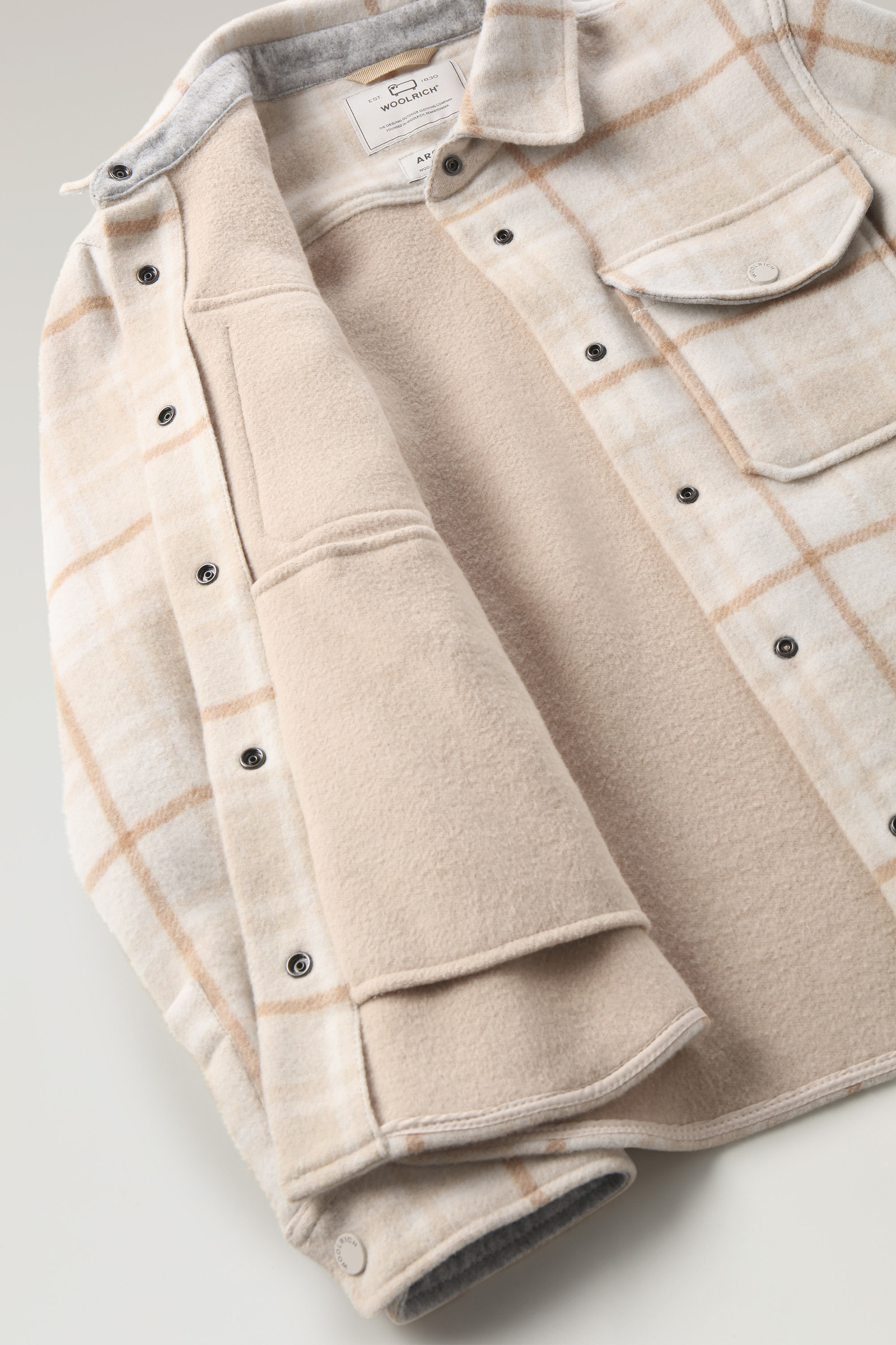 Giacca a camicia in misto cotone e lana giallo photo 10 | Woolrich