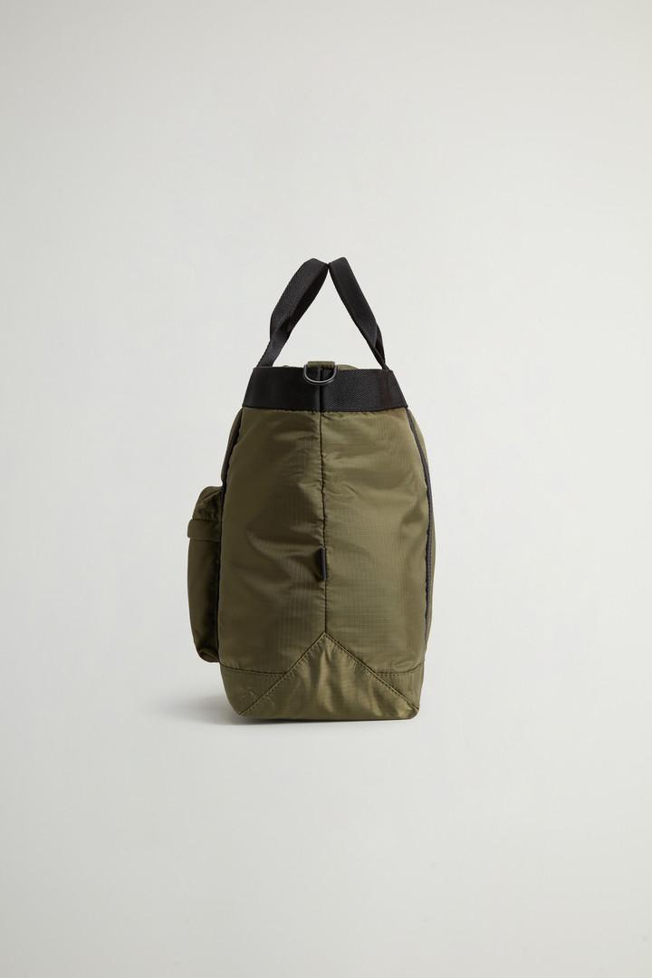 Tote Bag in Ripstop Nylon With Removable Shoulder Strap Green photo 3 | Woolrich