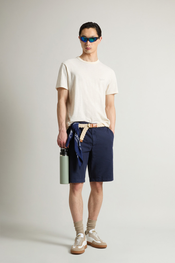 T-shirt in puro cotone fiammato Bianco photo 2 | Woolrich