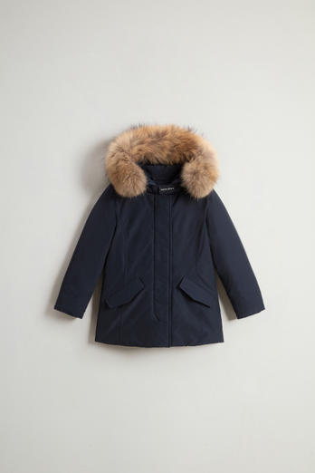 Girls' Arctic Parka with Detachable Fur Trim Blue | Woolrich