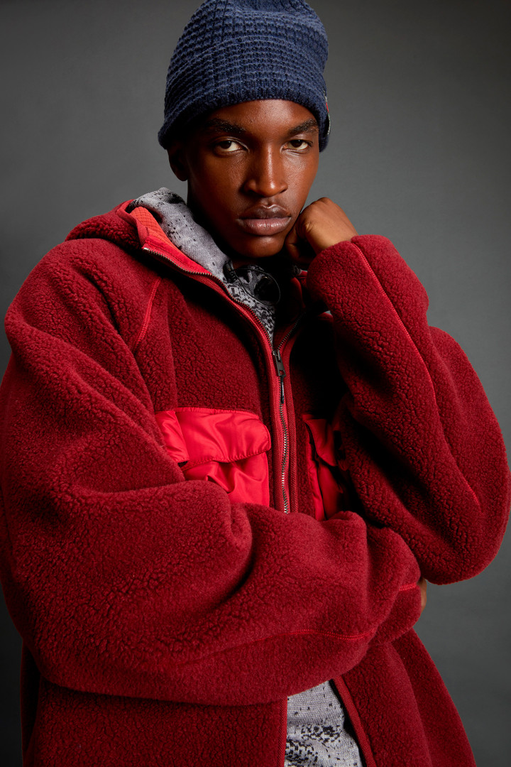 Hybrid Full-Zipper Hoodie Red photo 4 | Woolrich