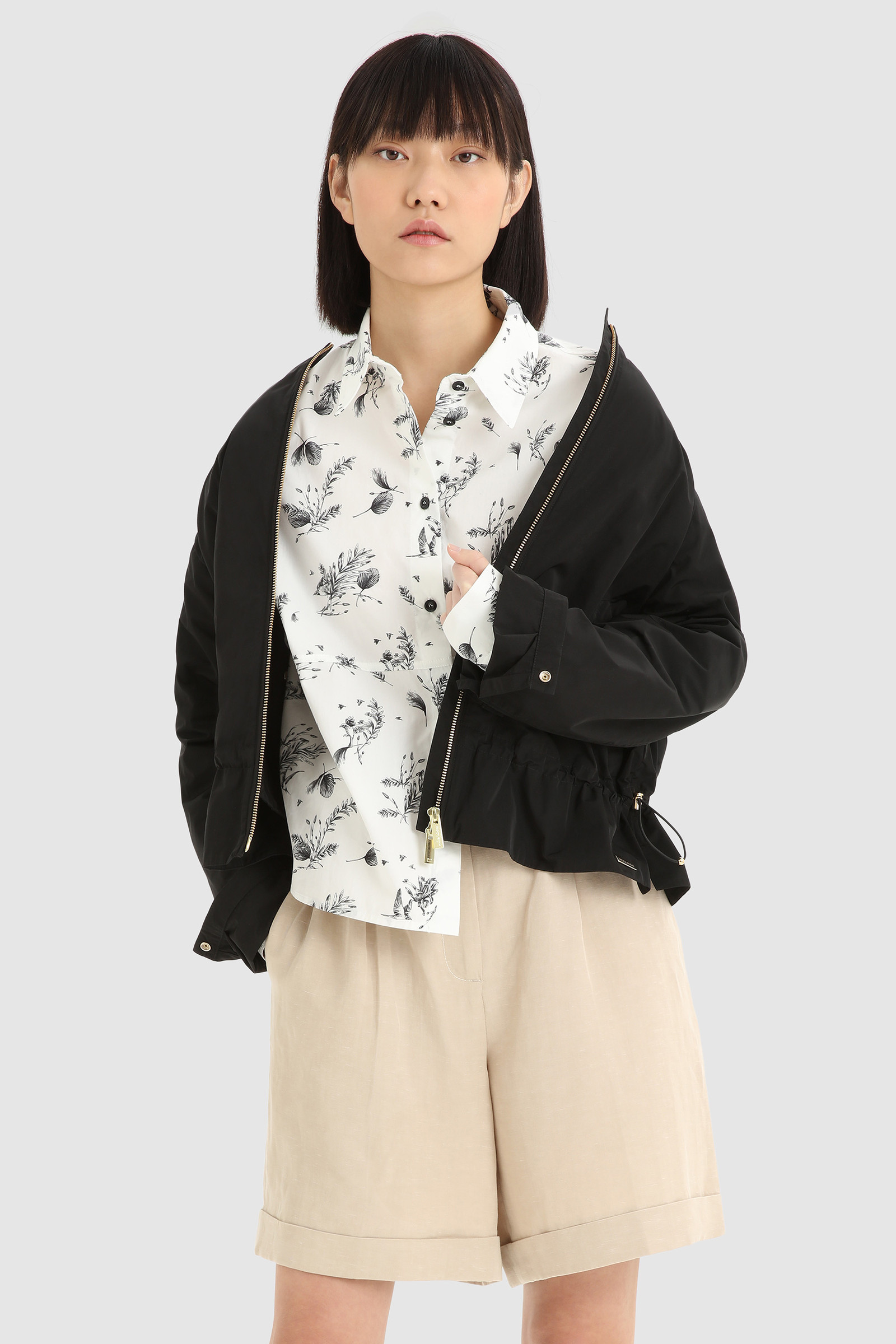 City Light Bomber with Drawstring Black photo 2 | Woolrich