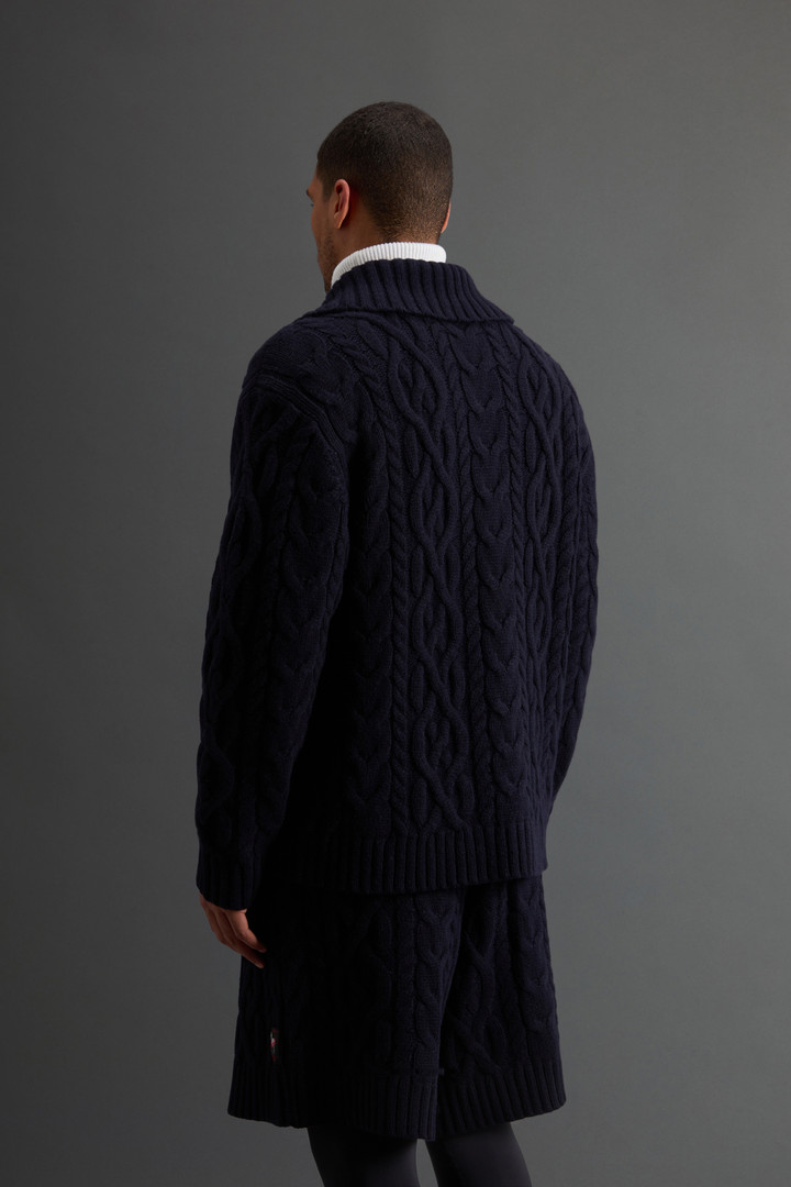 Cardigan in Italian Pure Merino Wool by Todd Snyder Blue photo 3 | Woolrich