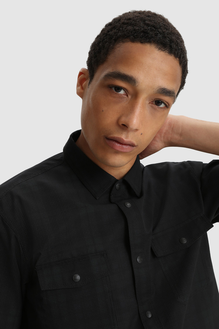 Half-sleeve Cool Mesh shirt with Blackwatch pattern