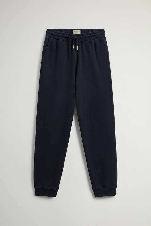 Pure Cotton Pants with Drawstring and Rear Pocket Black photo 2 | Woolrich