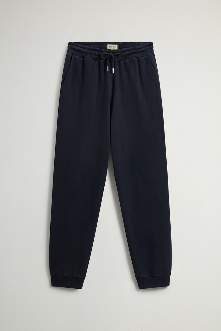 Pure Cotton Pants with Drawstring and Rear Pocket Black photo 4 | Woolrich