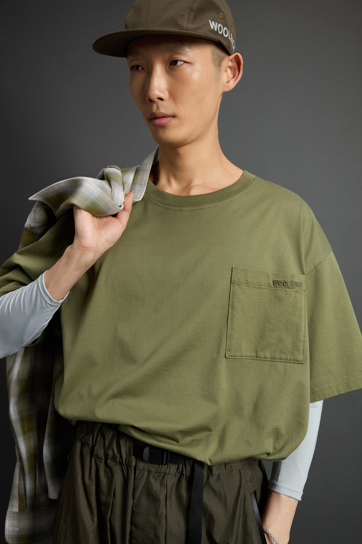 Pure Cotton T-Shirt by Todd Snyder Green photo 4 | Woolrich