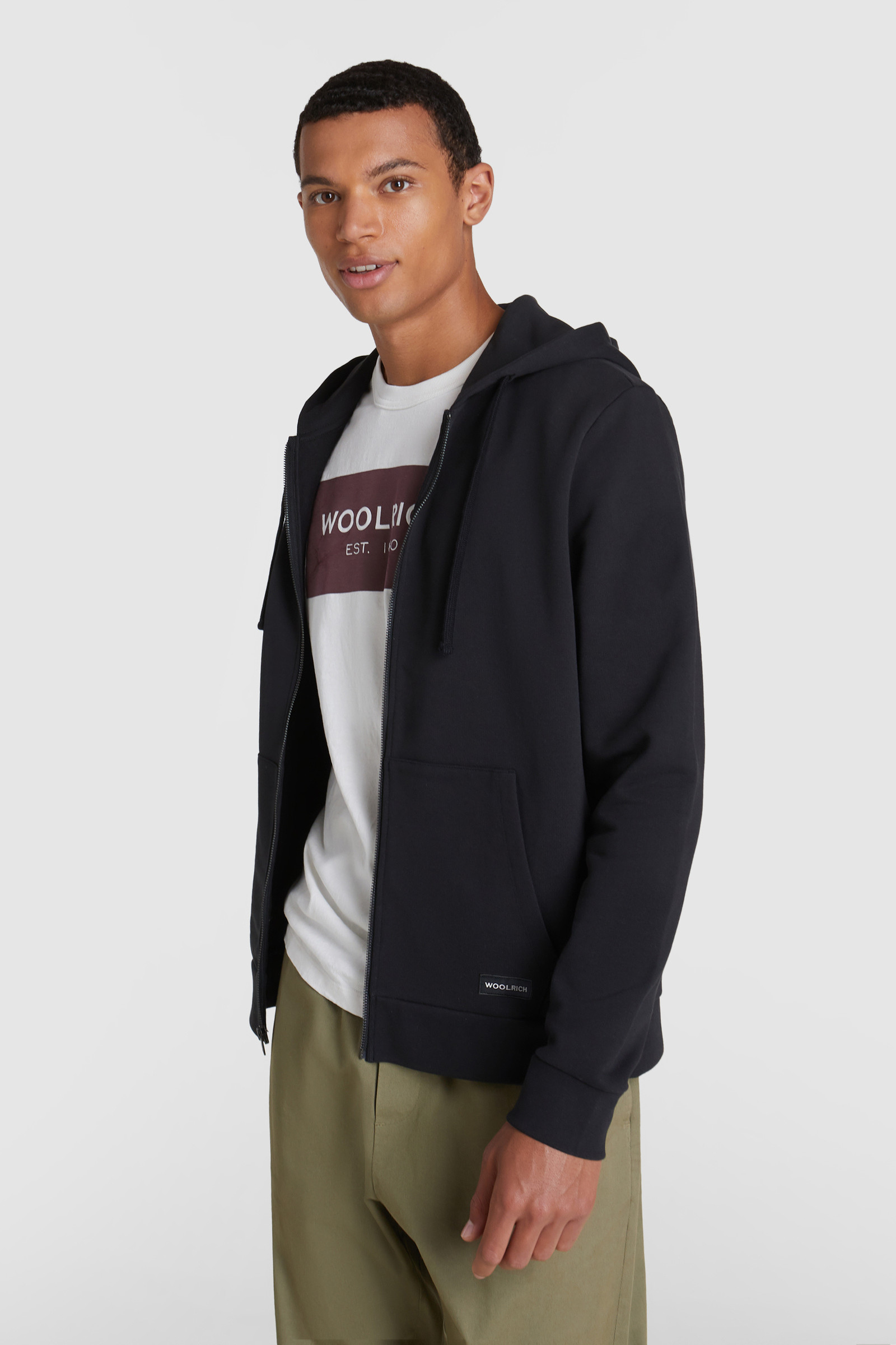 Felpa Essentials con cappuccio e zip