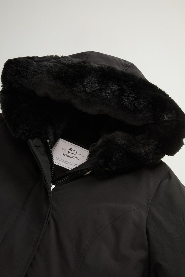 Beaker Parka with Faux Fur in Ramar Cloth Black photo 6 | Woolrich