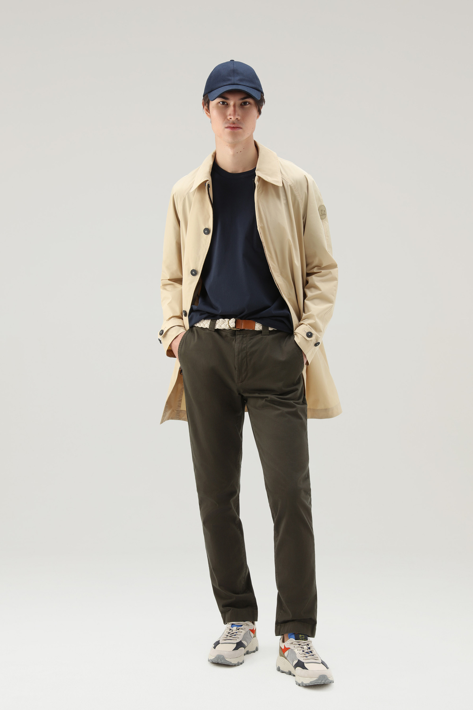 T-shirt in puro cotone con taschino blu photo 2 | Woolrich