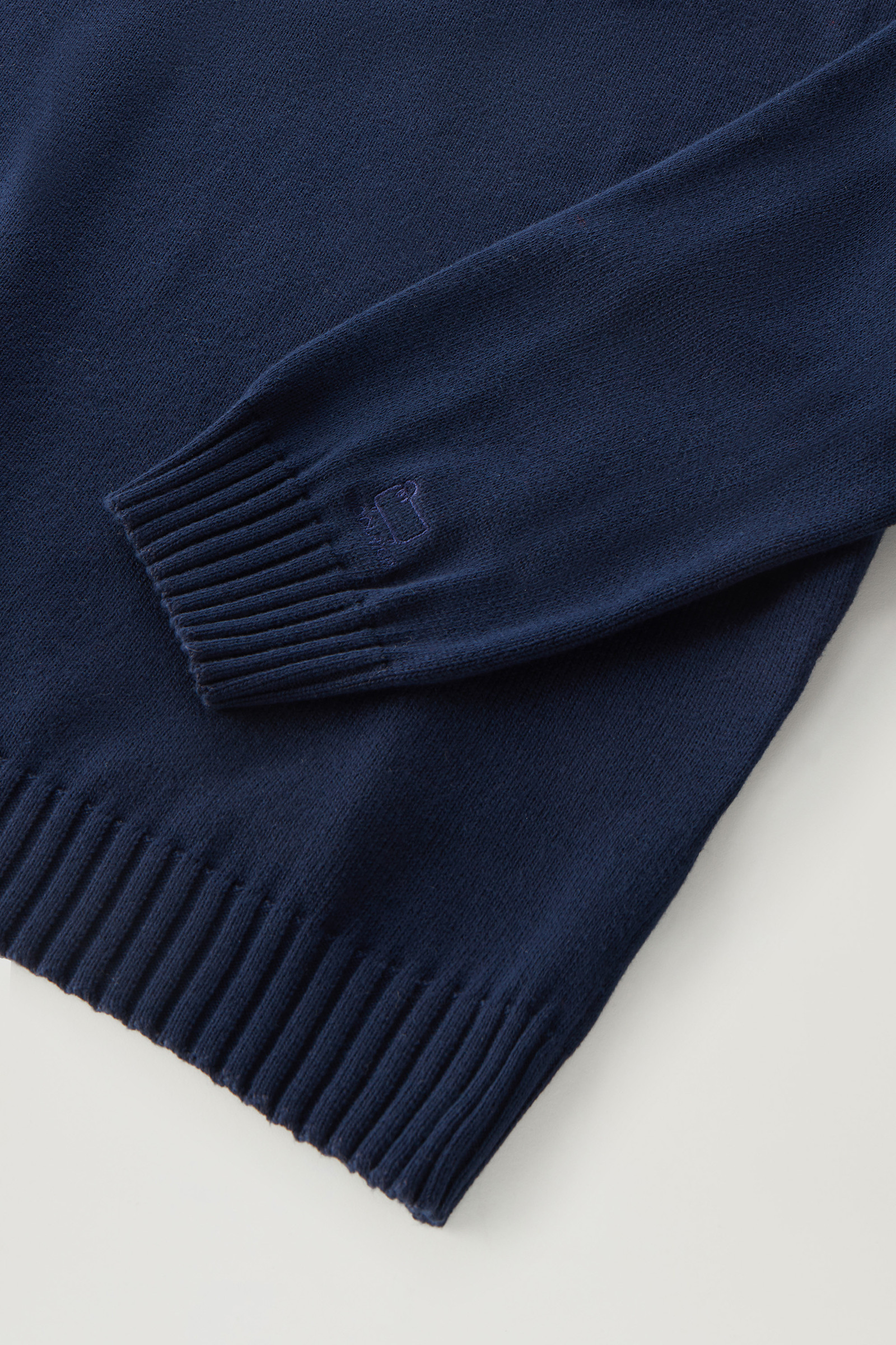 Maglia con cappuccio in puro cotone blu photo 7 | Woolrich