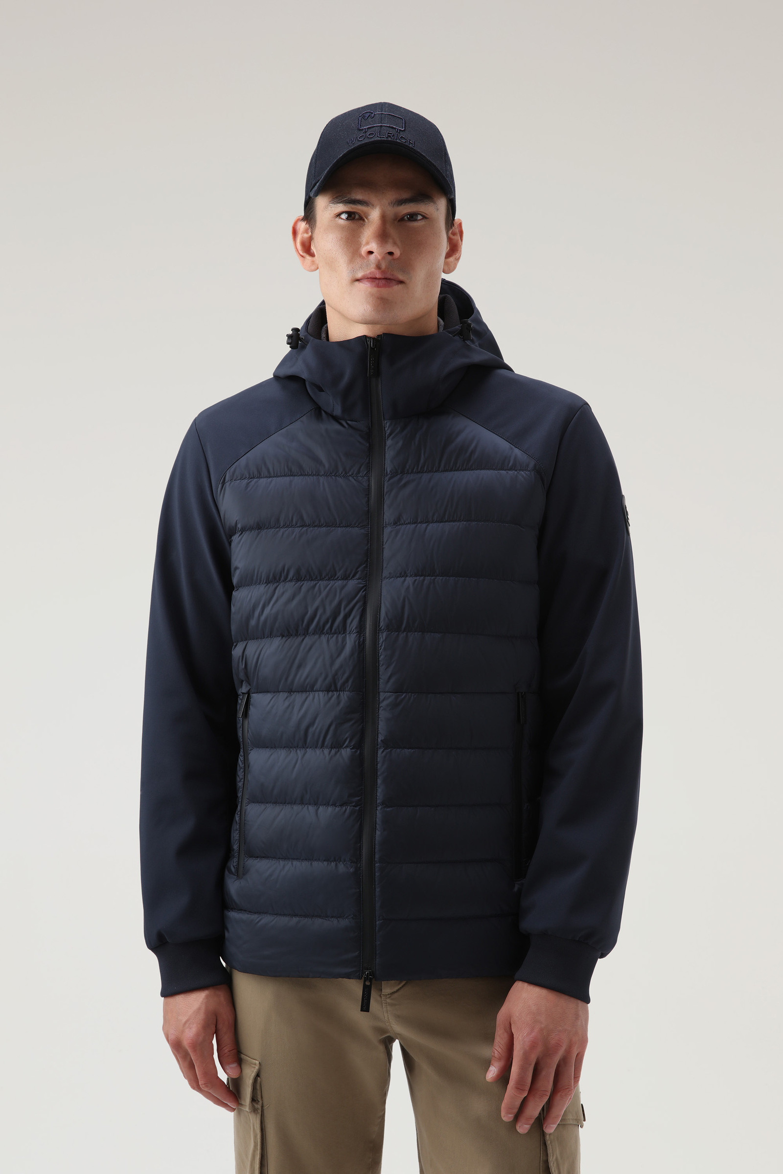 Softshell-Hybridjacke mit Frontsteppung blau | Woolrich